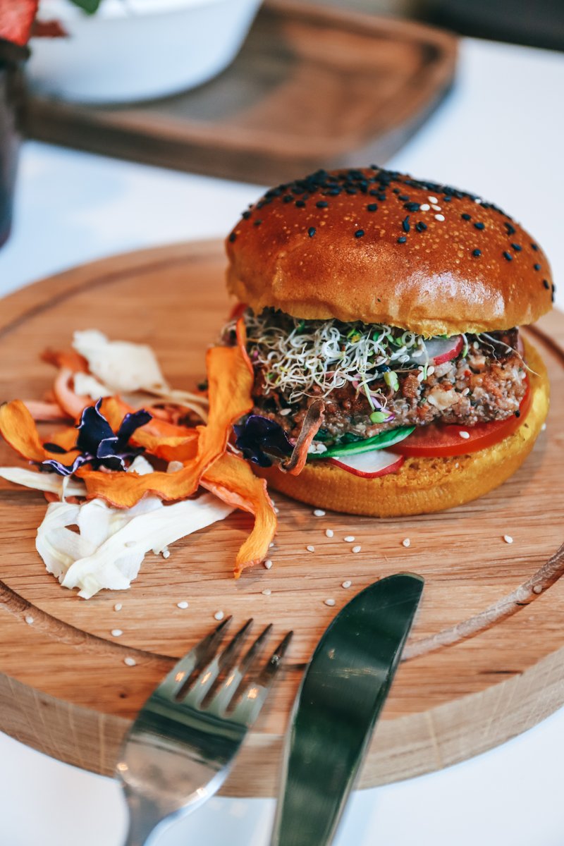 NewtreeChocolat's tweet photo. Our Veggie Burgers are not imitation, they are not fake meat, they are different. It's a different experience. It's tastier, healthier, kinder and better for the planet. Our customers love them.

They outsell our meat Burgers during events and that's something we are proud of. https://t.co/40oIipj5gu