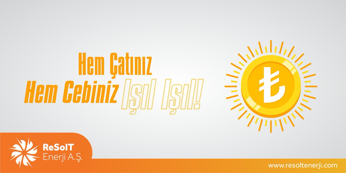 Resolt Enerji’nin Güneş #Enerji Sistemlerini taktıranların sadece çatıları ışıl ışıl parlamıyor, #elektrik giderleri azalan her hane mensubunun cepleri de ışıl ışıl parlıyor hem doğaya katkı sağlıyor hem de bütçesinin değerini iyi biliyor. 
 
#resoltenerji #güneşenerjisi