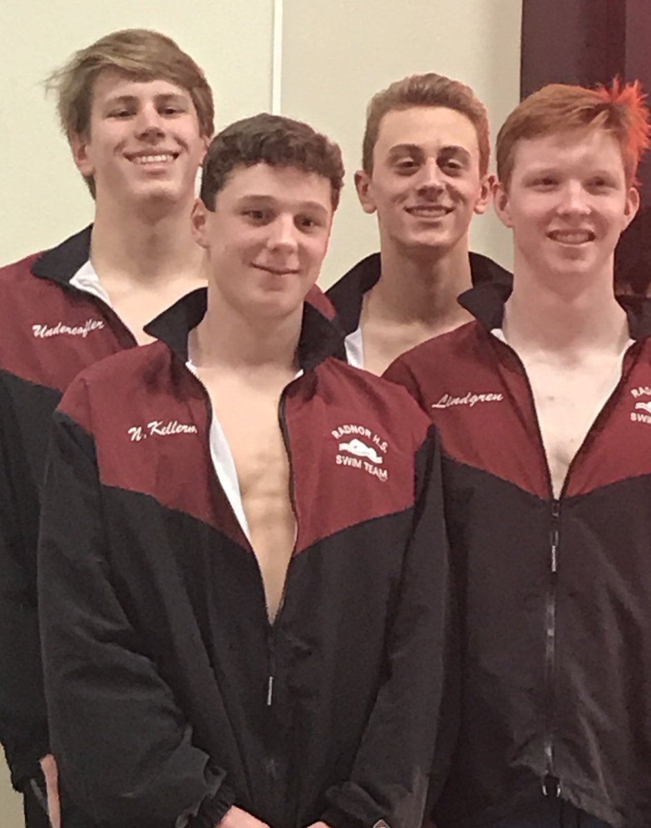 Congrats to our boys 200 Medley relay team of Undercofler (back), R. Cosgrove (fly), Bentley (free), and Lingren (breast). They are headed to the state FINALS tonight. #radswim <a href="/DelcoSports/">Daily Times Sports</a> <a href="/sportsdoctormd/">Matthew De George</a> <a href="/RadnorHS/">RadnorHighSchool</a> <a href="/RadnorTSD/">Radnor Township School District</a> (archive photo)