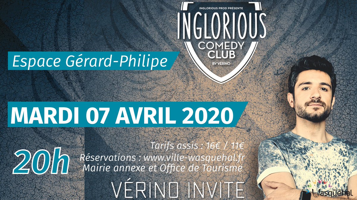 Inglorious Comedy Club. Gérémy Crédeville, Tania Dutel, Guillermo Guiz, Aymeric Lompret et Shirley Souagnon seront réunis autour de Vérino le 7 avril à 20 h, espace Gérard-Philipe à #Wasquehal.Tarifs : 16 € / 11 €. Réservations : weezevent.com/inglorius-come…