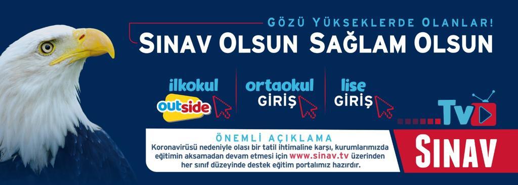 sinavegitim's tweet photo. Koronavirüsü nedeniyle olası bir tatil ihtimaline karşı, kurumlarımızda eğitimin aksamadan devam etmesi için https://t.co/3Ib9ohCf9b üzerinden her sınıf düzeyinde destek eğitim portalımız hazırdır.  #sinavtv https://t.co/0AUkYRmd75