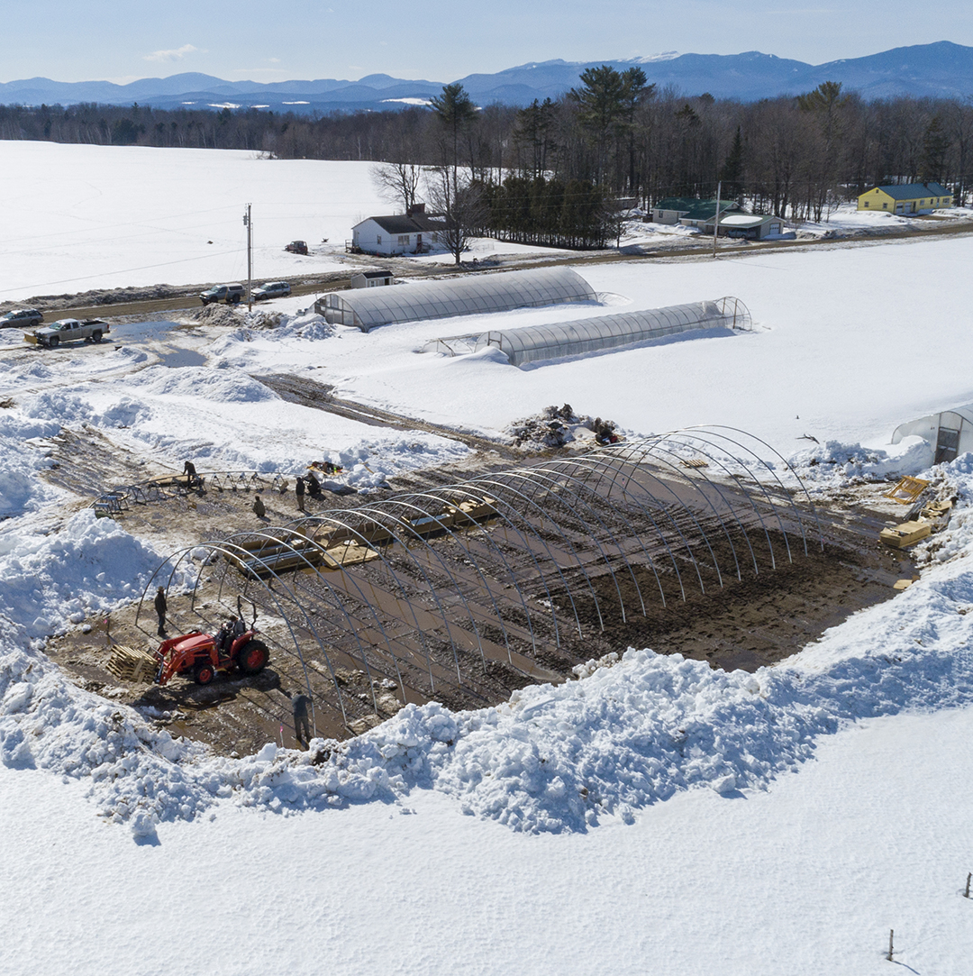 Snow doesn’t stop the work up at our farms. Planting season is right around the corner.