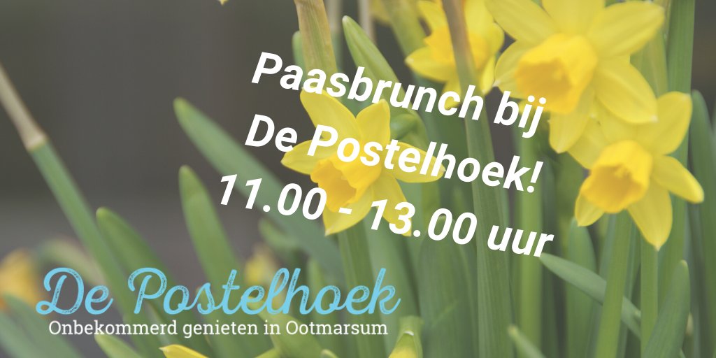 Lekker Paasbrunchen bij De Postelhoek. Reserveer snel: M: info@postelhoek.com, T: 0541 293 105.
