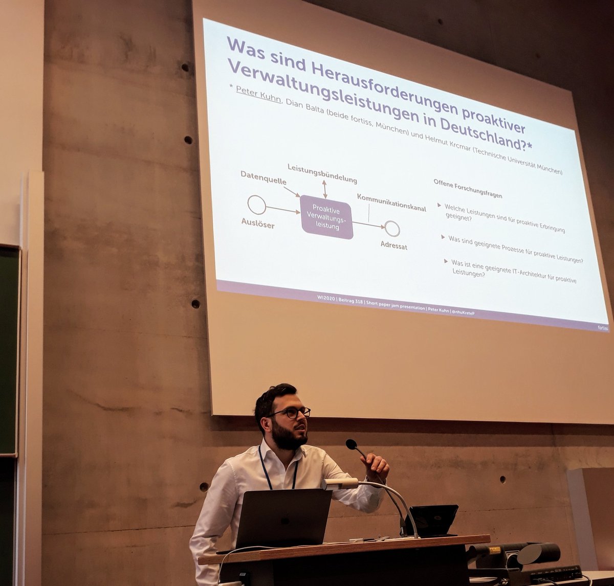nhuKreteP's tweet photo. Pleasure to present our short paper on challenges of proactive public services at #WI2020 in Potsdam yesterday. #eGovernment #digiGovTwitter https://t.co/rp5uHfQila
