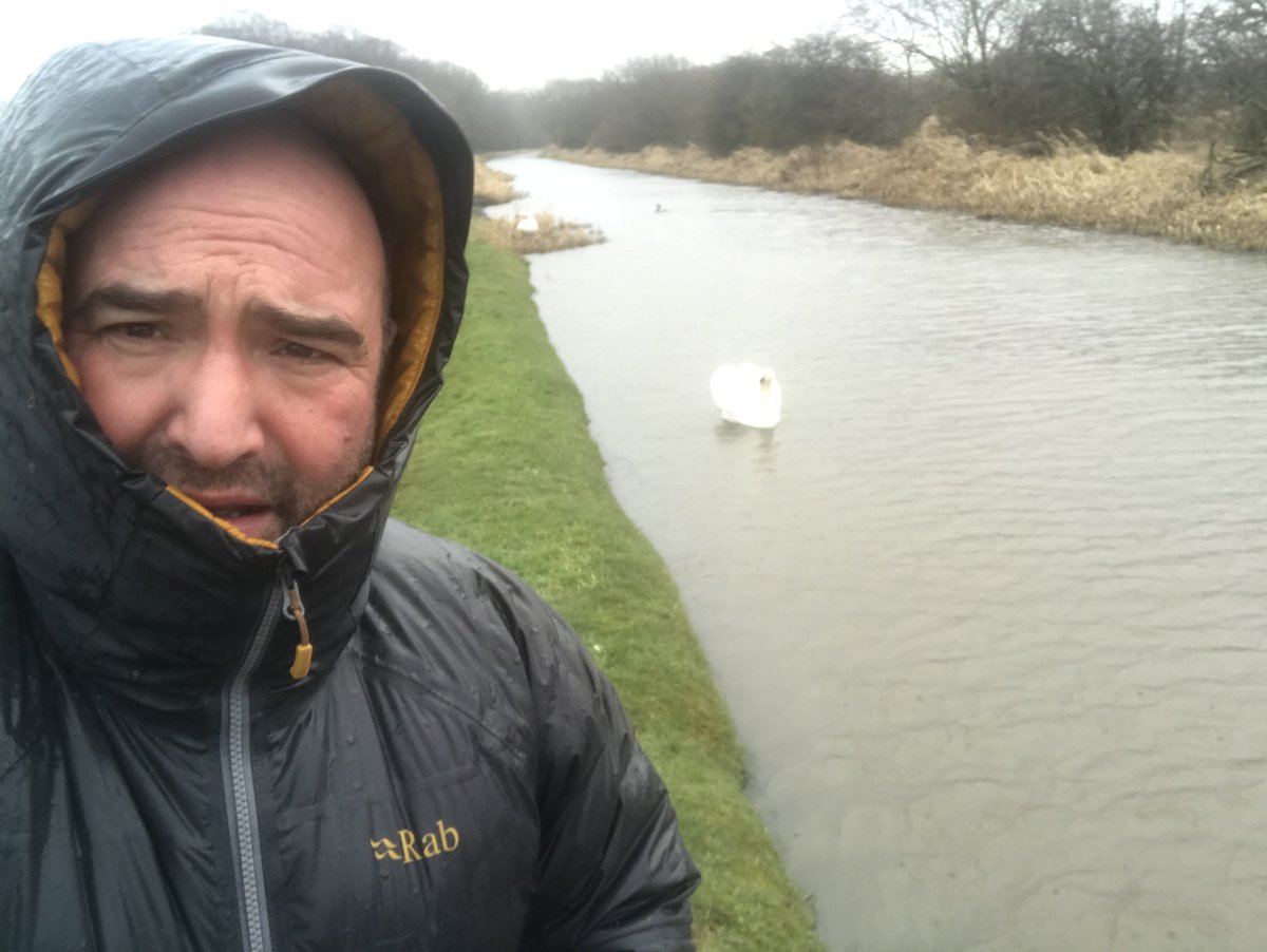 McLeanForth's tweet photo. #WalkOverCancer Update - Weather for ducks .... & swans this morning #TeamMcLeanForth #StanduptoCancer https://t.co/ymLSmWNfP5