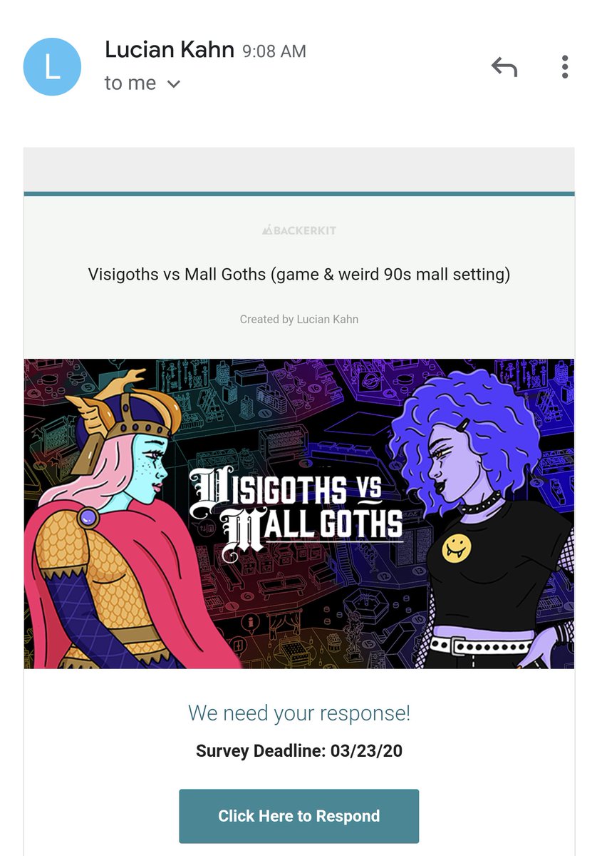 charmpersongame's tweet photo. So so excited to get our hands on a copy of @oh_theogony's Visigoths vs Mall Goths. We will be running a preview of the game at #BFGCon this weekend https://t.co/XZiSFhbrQx