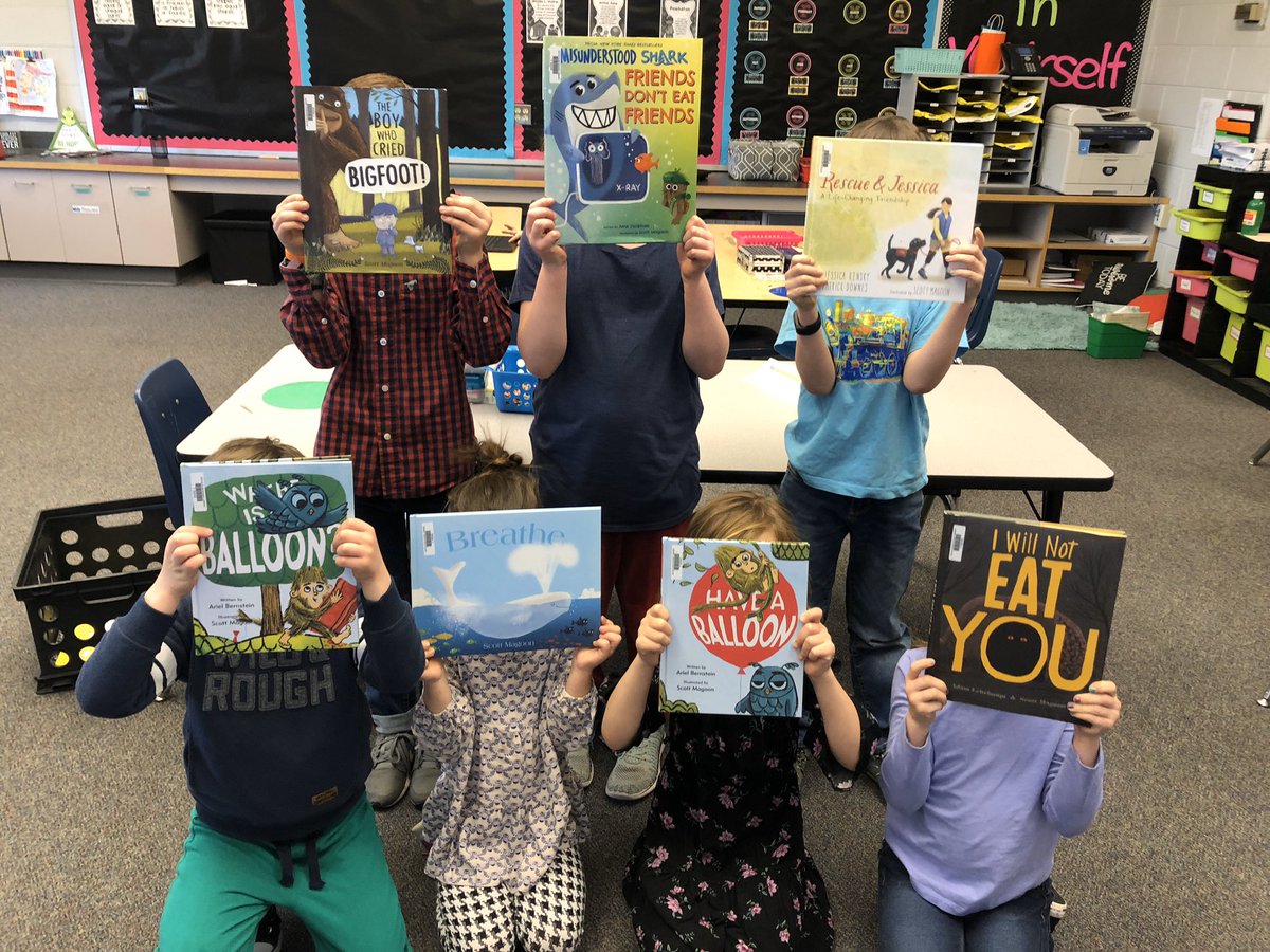 Miss_Sral's tweet photo. Today our class had the amazing opportunity to interview author/illustrator @smagoon! It was so awesome to learn more about our favorite books!! 📚✏️❤️ https://t.co/PB77AKPGkq
