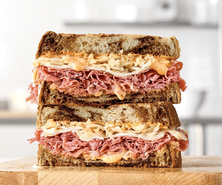 Beefstros's tweet photo. It’s Wednesday and you know what that’s means. Buy one ruben sandwich get the second one HALF price! Don’t forget to stop into Beefstro’s and enjoy some Chicago style food! #beefstros https://t.co/qJM3guJhRl