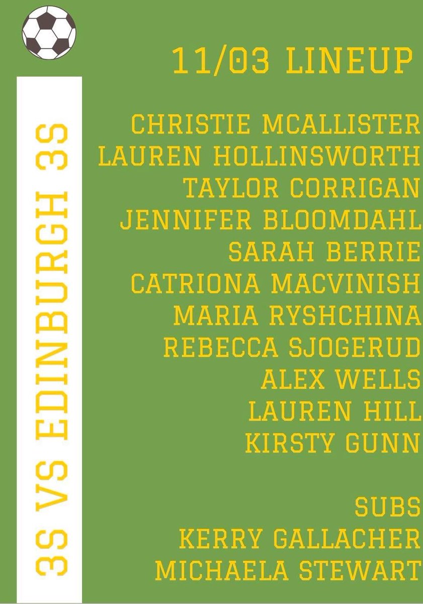 StirUniWFC3's tweet photo. Our starting XI ⚽️

#bleedgreen 💚 https://t.co/AS0M4OKhz6
