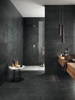 Vloertegels  Slate black en Grey 90x90 van €69,95 voor maar €39,95! #uit_voorraad_leverbaar