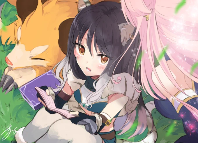 プリコネリクエストの「シオリちゃんの読書風景」です!!
訪問者が来てしまったので本を読むのを中断しちゃいましたが…リクエストありがとうございました!! 