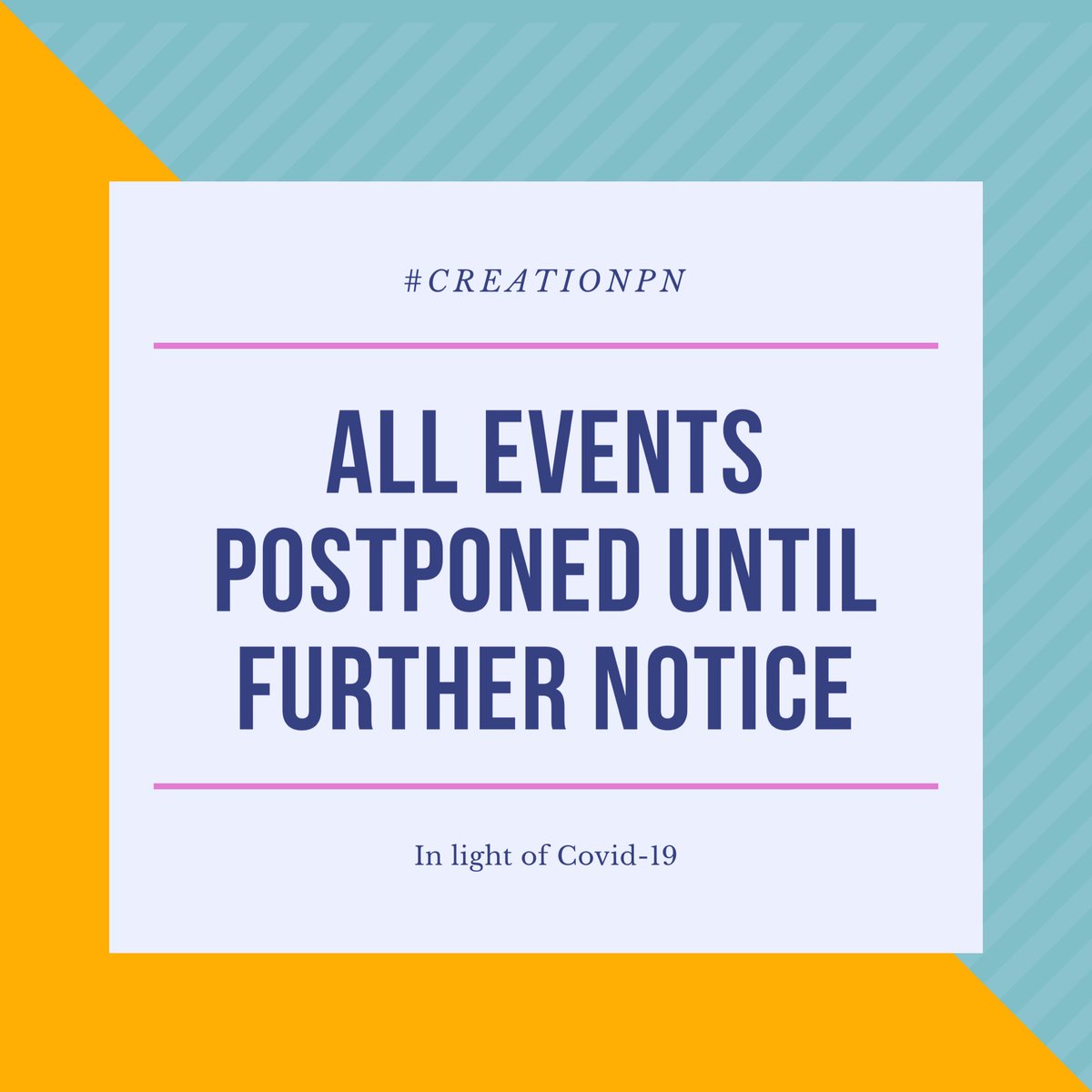 In light of Covid-19 we have decided to postpone all CREation events until further notice! We will work to keep you informed 🤒 #cornoravirusuk #propertynetwork #CREationpn