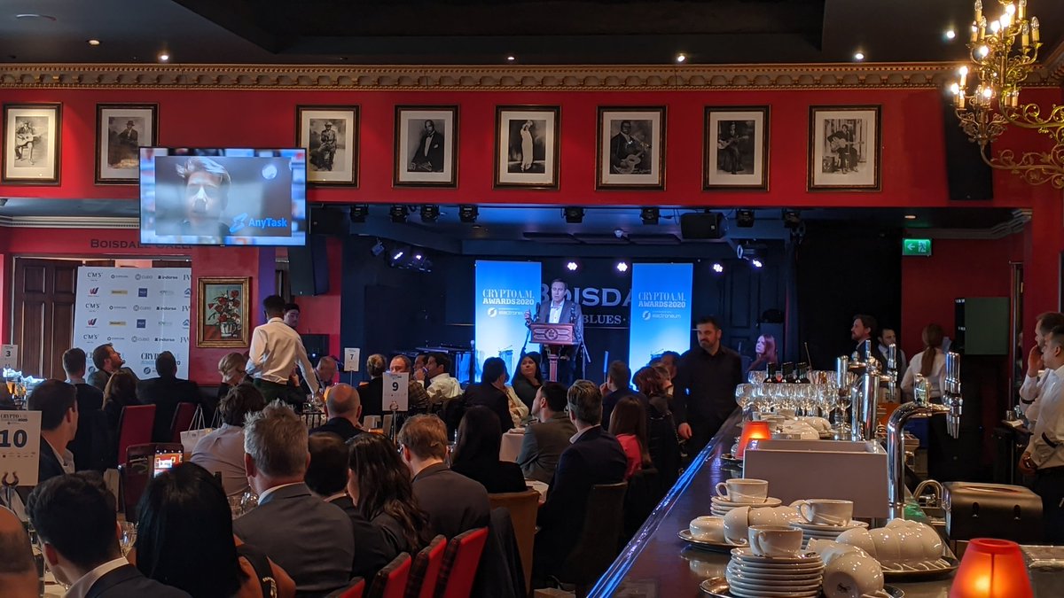 electroneum's tweet photo. Despite the issues with the Coronavirus, COVID-19 and scares happening right now, it's very humbling that SO many people came to watch us present at the #CryptoAM2020 Awards
Thank you @CityAM for having us! https://t.co/4hvO5Br7E9