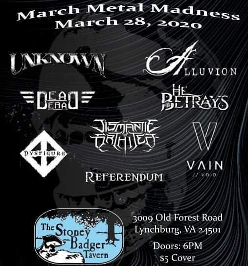Up next!  We invade Lynchburg 3/28 for this ripper of an event!! 🤟😜
.
.
#metal #rock #music #heavymetal #metalhead #deathmetal #guitar #metalcore #blackmetal #metalmusic #thrashmetal #punk #band #hardrock #concert #metalband #hardcore #guitarist #liv… ift.tt/339B1jW
