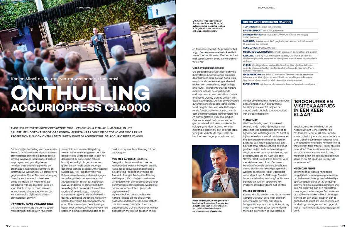 Tijdens #PrintExperience2020 deelden <a href="/pveld/">peter Veld</a> en Erik Klute hun visie op de toekomst van #ProfessionalPrinting. Journalist <a href="/delfosrobbert/">Robbert Delfos</a> van <a href="/printmattersnl/">PRINTmatters NL</a> schreef er een boeiend stuk over. Lees het hieronder!