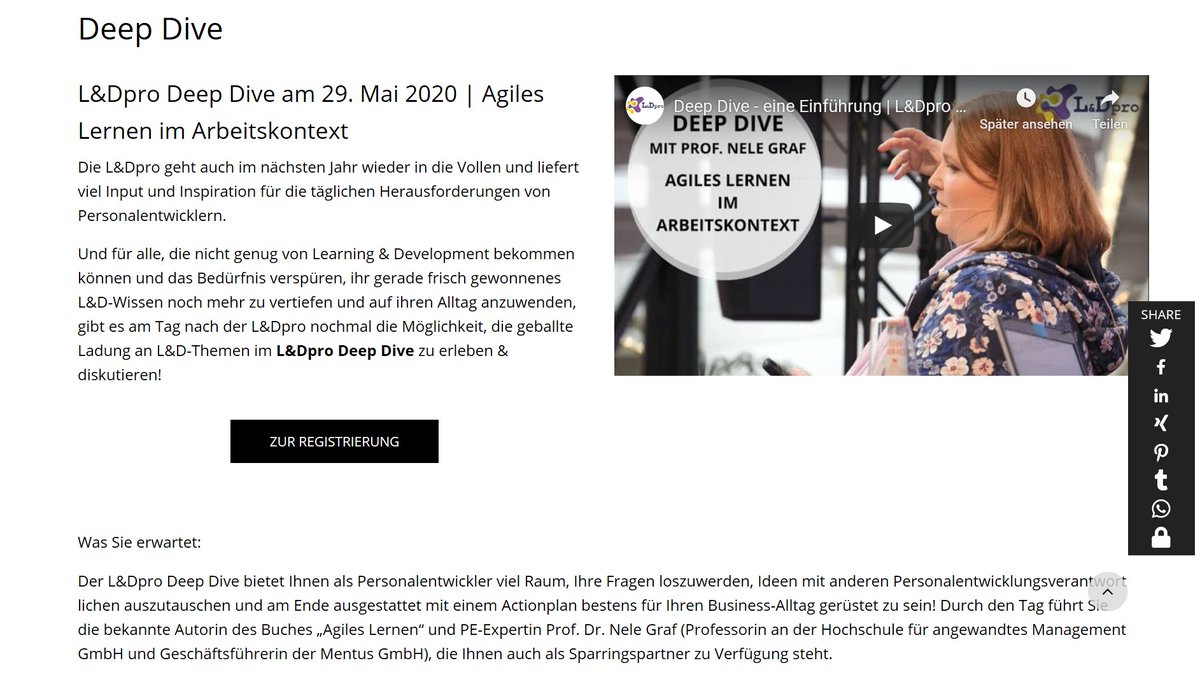Nele Graf (@nelegraf) on Twitter photo Ich freue mich auf die LnD am 28.5! Am 29.5. im Anschluss wollen wir von der Inspiration direkt ins Handeln kommen - mit dem Deep Dive! Ein neues Format der LnD! lnd-pro.de/programm/deep-… #agileslernen <a href="/LnDproExpo/">L&Dpro Expo & Online Konferenzen</a> #nurmachenistkrasser Ich freue mich auf die LnD am 28.5! Am 29.5. im Anschluss wollen wir von der Inspiration direkt ins Handeln kommen - mit dem Deep Dive! Ein neues Format der LnD! lnd-pro.de/programm/deep-… #agileslernen <a href="/LnDproExpo/">L&Dpro Expo & Online Konferenzen</a> #nurmachenistkrasser