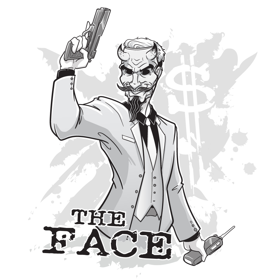 Thegilaboy's tweet photo. Finally got around to making a heist RPG and the incredible art is flowing in (@jriemanart on Insta). Check out The Face! https://t.co/J4N4FBhMxY