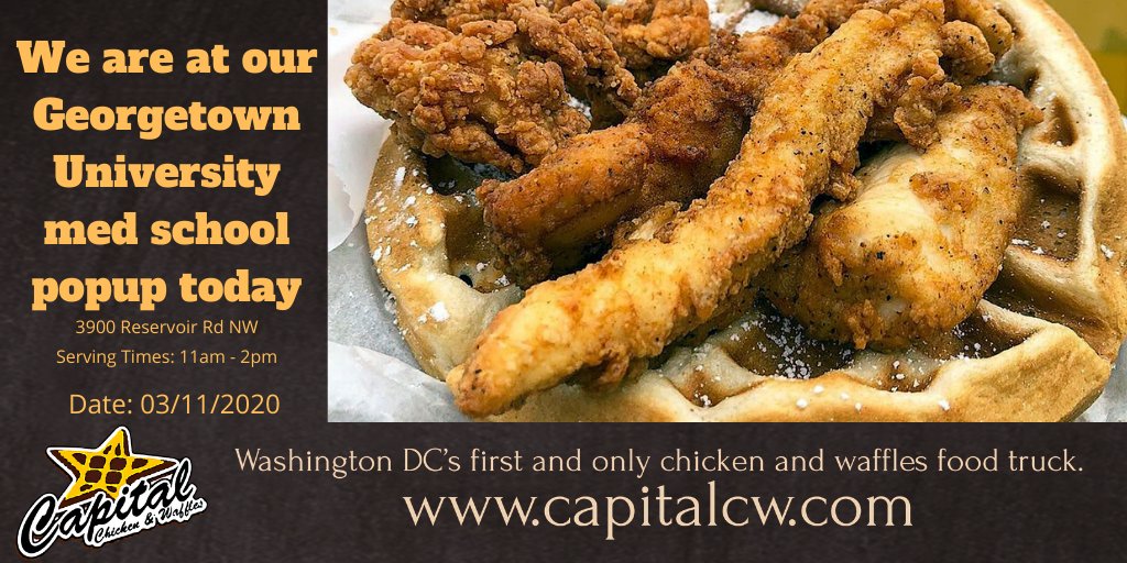 We are at our Georgetown University med school popup today.
capitalcw.com
<a href="/GUMedicine/">Georgetown Medicine</a> <a href="/biomedgrad/">BioMedGrad</a> <a href="/Georgetown/">Georgetown University</a> <a href="/biomedgrad/">BioMedGrad</a> <a href="/LombardiCancer/">Georgetown Lombardi</a> <a href="/gumedcenter/">GU Medical Center</a> <a href="/DEStateHousing/">DE State Housing Authority</a> <a href="/GUResLiving/">Georgetown ResLiving</a> <a href="/franceintheus/">Embassy of France in the U.S.</a>
#dcfood #dclunch #dcfoodtruck #WashingtonDC