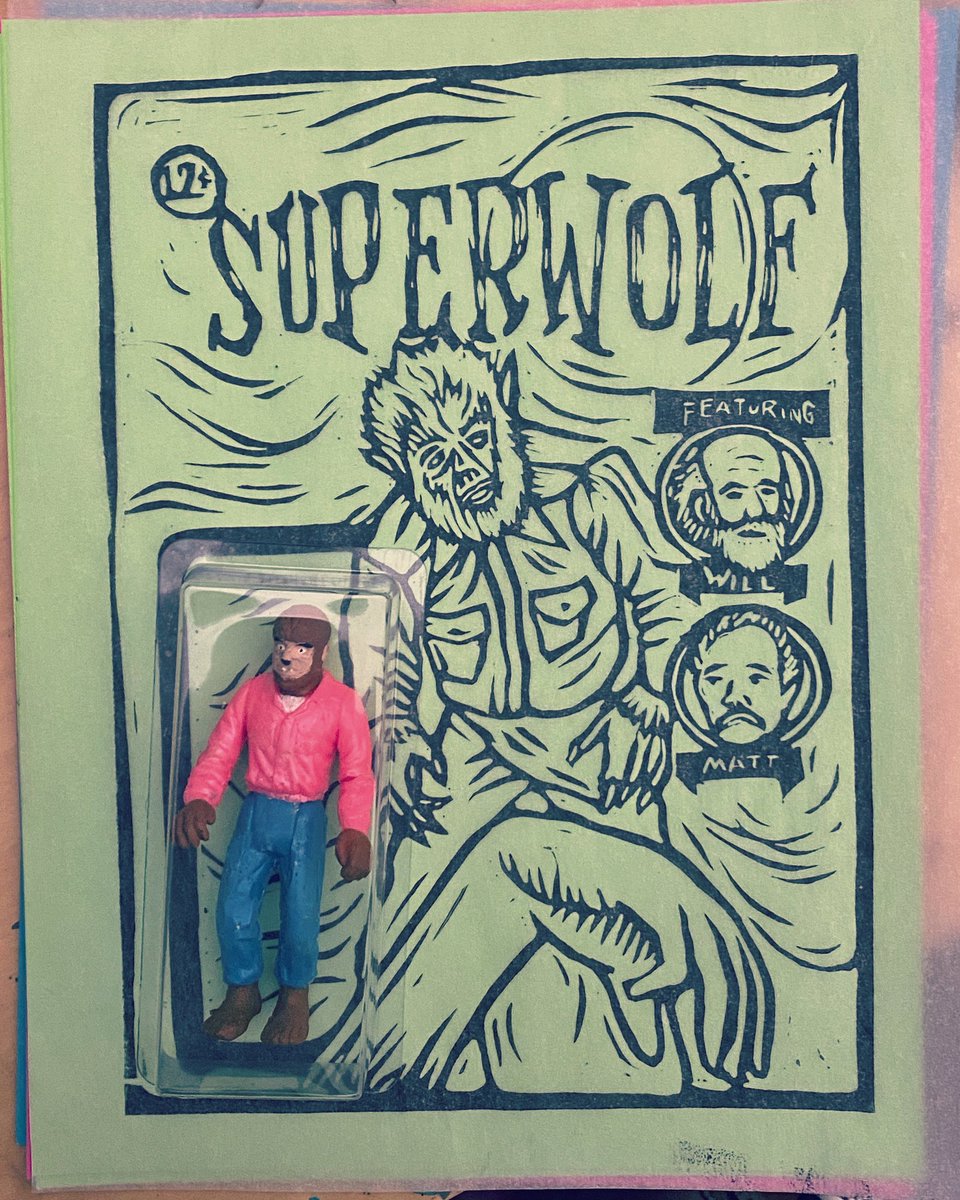 Superwolf figure is coming together. Edition of 12 will be available at Nitty Gritty Vintage in Louisville, KY on 04/04/20. 
#willoldham #bonnieprincebilly #mattsweeney #chavez #superwolf #palacebrothers #dragcity #nittygrittyvintage #louisvilleky #bootlegtoys #resintoys #linocut