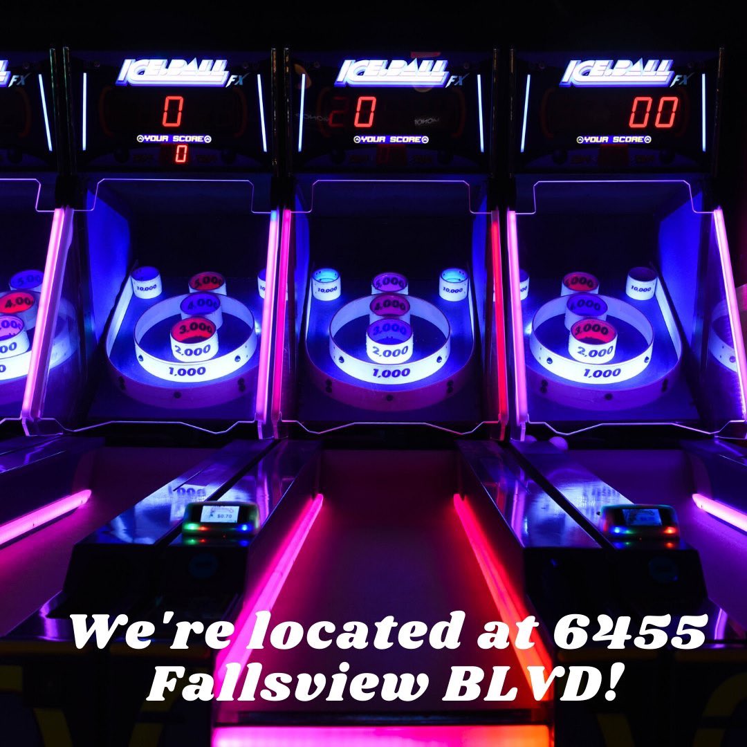 Did you know that we're only SECONDS away from the Fallsview Casino! Stop on by this spring break and visit us right here in the heart of the tourist district! ❤️ 

#niagarafalls #niagara #skiball #fallsview #canada #arcade #fun