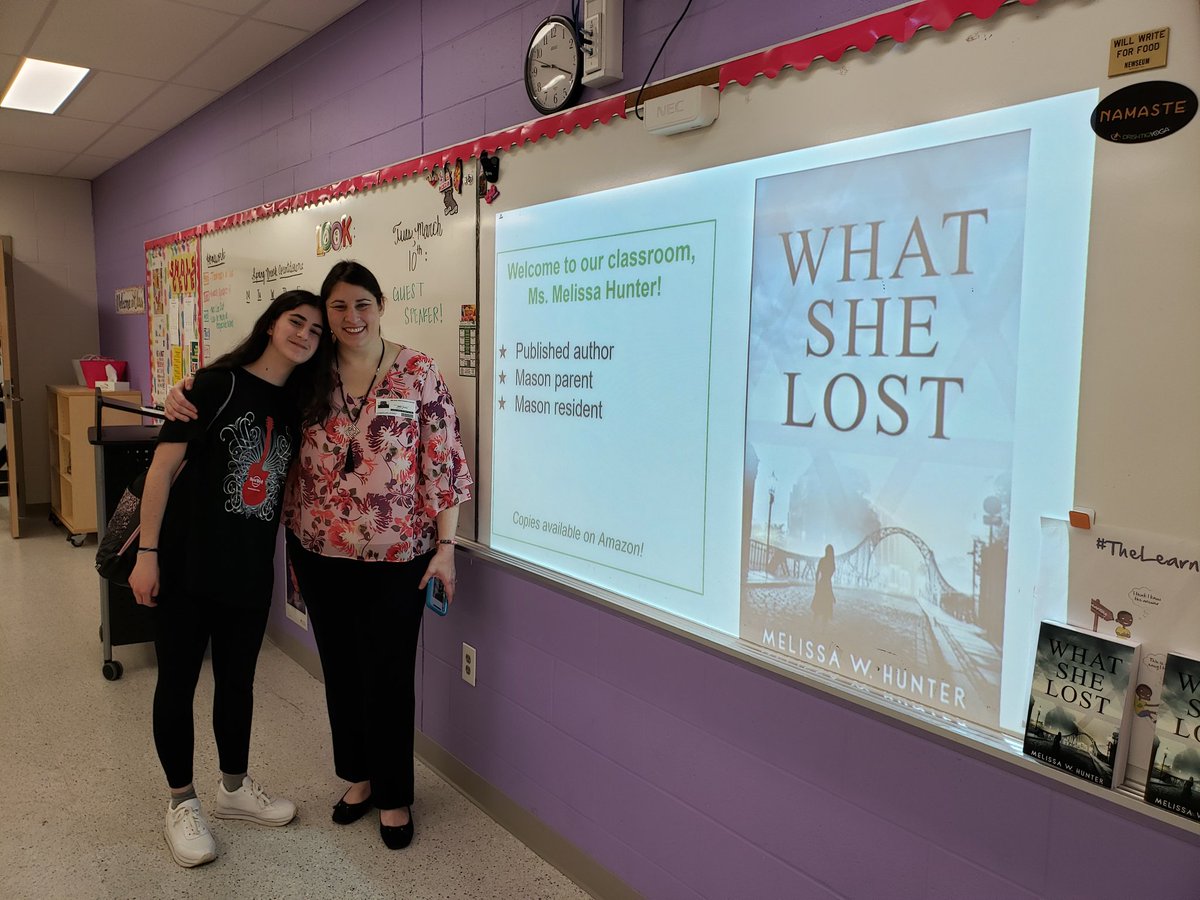 the_lin_dynasty's tweet photo. Yesterday was wonderful! Author & Mason parent Melissa Hunter spoke to my students about her grandmother's Holocaust survival experience and her published book, What She Lost.
#neverforget #MasonMoment #KeepQuality #YourStoryMatters https://t.co/qVJjp1mkTr