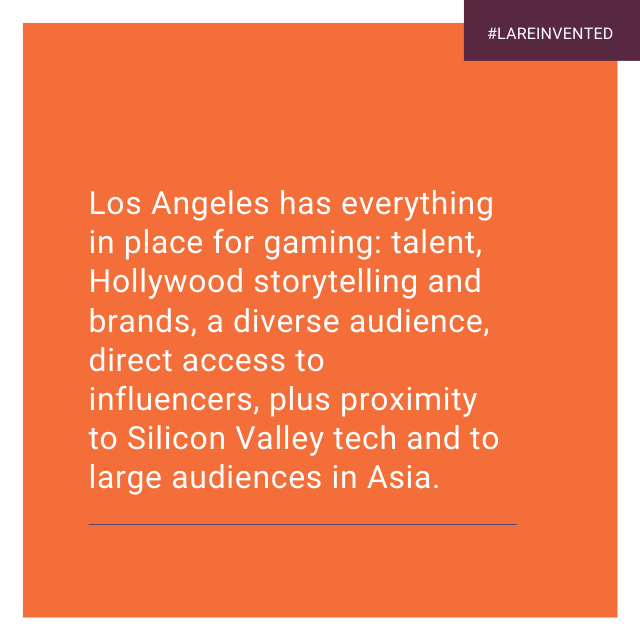 LAreinvented's tweet photo. Why is gaming such a prominent industry in LA? Because it has all the right ingredients https://t.co/ajy6FA4TDb
