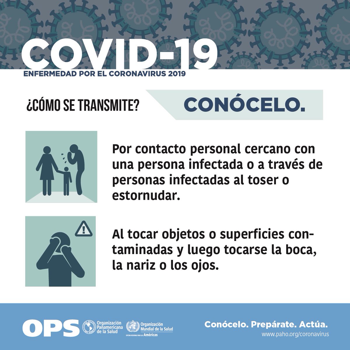 OPSOMS_Honduras's tweet photo. ✅Conoce los síntomas #COVID19
✅¿Cómo se transmite?🤔
✅¿Quiénes están en mayor riesgo de enfermarse gravemente? 👥 https://t.co/OgVlfLcQLb