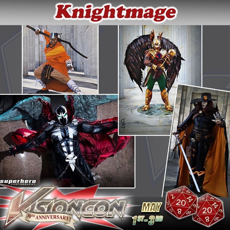 visioncon's tweet photo. Join us at #Visioncon2020 to be astounded by @Knightmage #cosplay! Knightmage is an award-winning #cosplayer, noted as one of the most influential and diverse male cosplayers in the world. Come meet him in Springfield, Missouri May 1-3! #AvatarTheLastAirbender #Spawn #Hawkman https://t.co/90bkugBRB5
