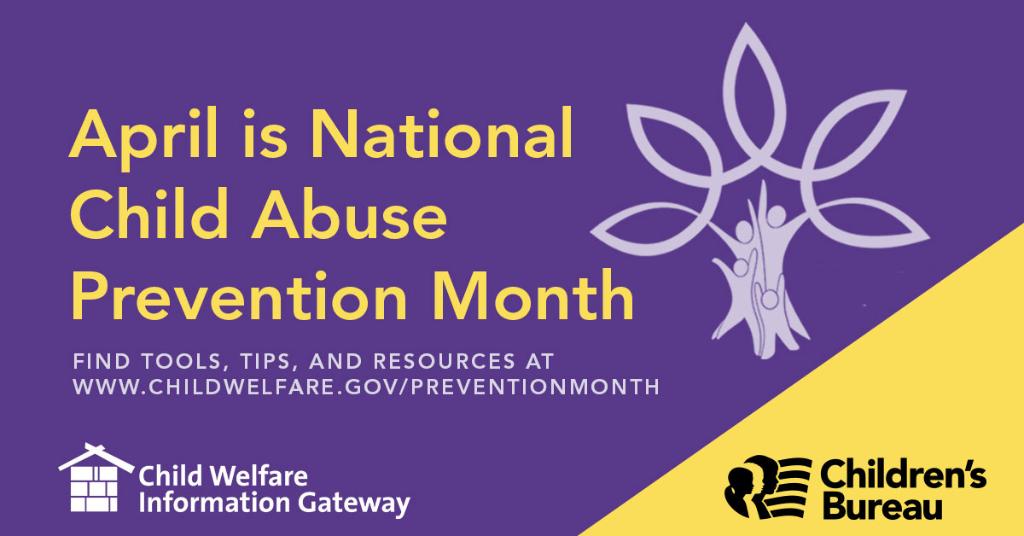 #ChildAbusePreventionMonth is coming in April! Visit the National Child Abuse Prevention Month website for important resources and tools that support families and communities. bit.ly/2Wa4vwR 

<a href="/ChildWelfareGov/">Child Welfare Information Gateway</a>