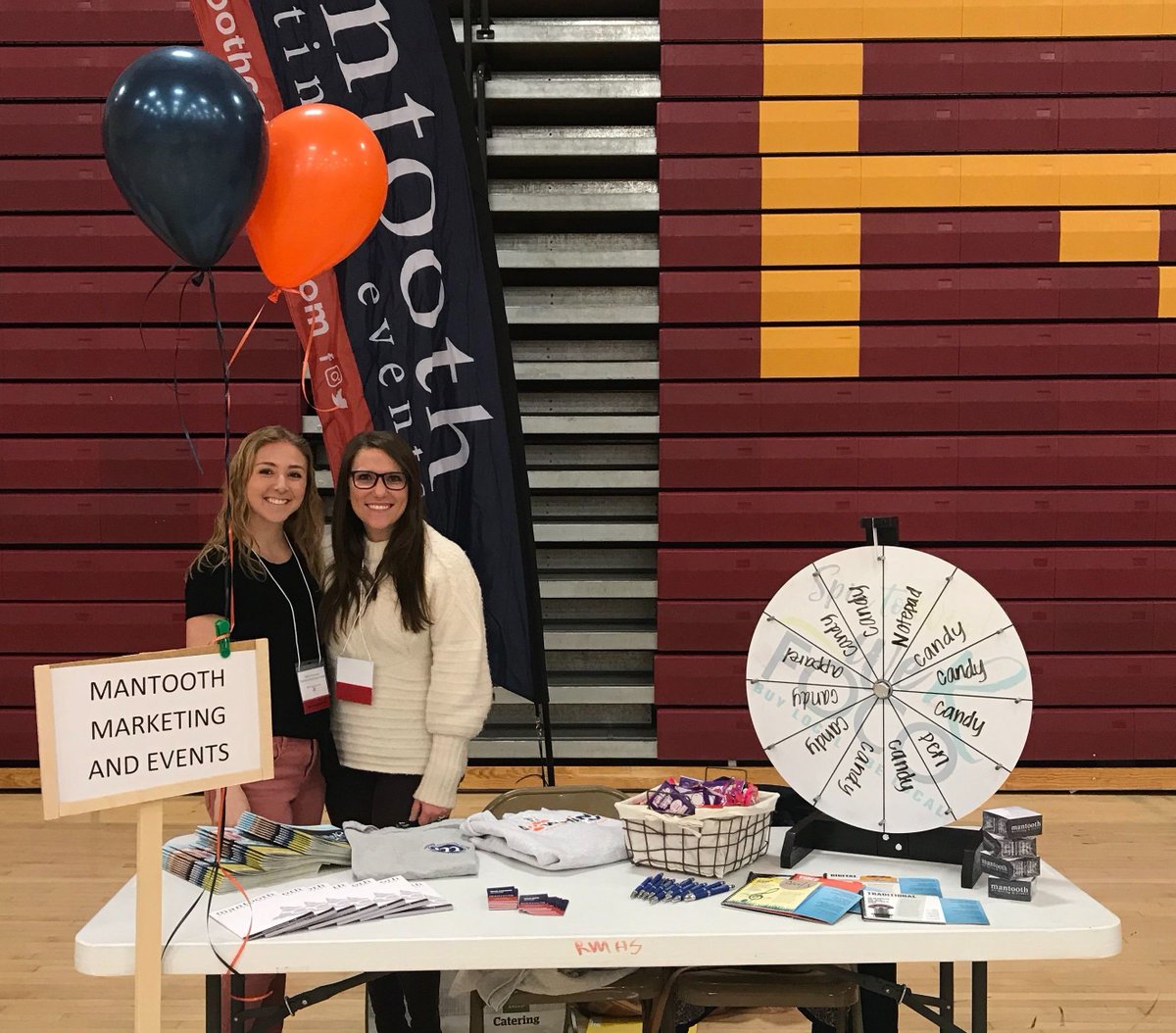 #MantoothOutOfTheOffice Melita and Callie spent an afternoon interacting with local teenagers at the Rocky Mountain High School #CareerFair informing them about careers in the #marketing and #events world! #mantoothmarketing #fortcollins #rockymountainhighschool