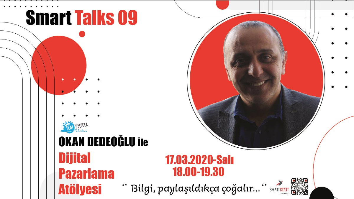odedeoglu's tweet photo. Merhaba Arkadaşlar,
Hepinizi bekliyorummmmm.
“Dijital Pazarlama Atölyesi”17 Mart 2020 de İzmir Smart Start Coworking’ te başlıyorrrrrr!
Tarih: 17 Mart 2020
Etkinliğimiz ücretsizdir.
Başvuru için: https://t.co/jMKmtCh91t
#dijitalpazarlama #etkinlik #okandedeoglu https://t.co/fgdWt7fnMc