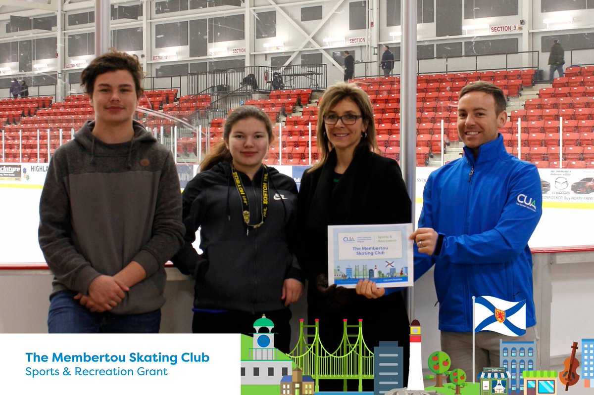 CUAbanking's tweet photo. The @MembertouCorp #SkatingClub promotes community physical activity through free #skatinglessons at the #MembertouSportWellnessCentre.  

The $1,500 grant will purchase equipment to start a learn to skate program in Membertou for kids and teens ages 10-17 https://t.co/Suy3uLzofd https://t.co/M429OgnAnd
