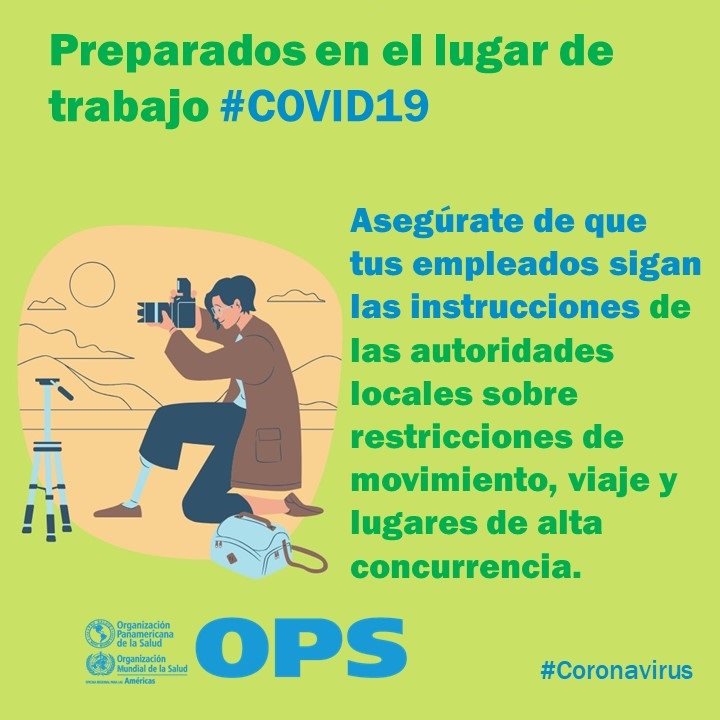 OPSOMS_Honduras's tweet photo. Todos debemos contribuir en la prevención del #COVID19 te compartimos acciones que puedes hacer en tu lugar de trabajo https://t.co/0eA4JpjNAb