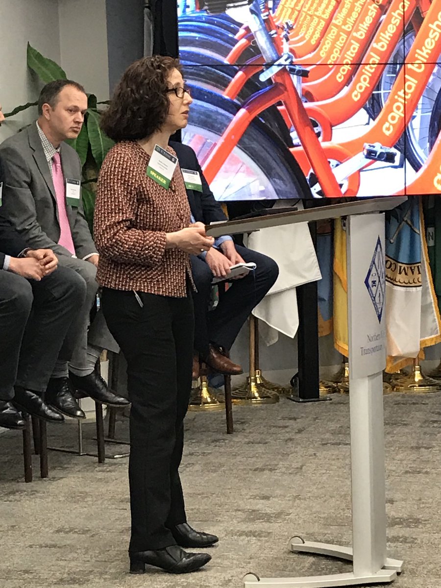 NVTAuthority's tweet photo. .@RonitADancis Director at @tysonspartners discusses how @bikeshare can be considered as a connected vehicle that shares data with consumers. #AutonomousVehicles are key to the ever growing #TysonsVA ecosystem. #TranspoTech20 https://t.co/rLDngRNx3o