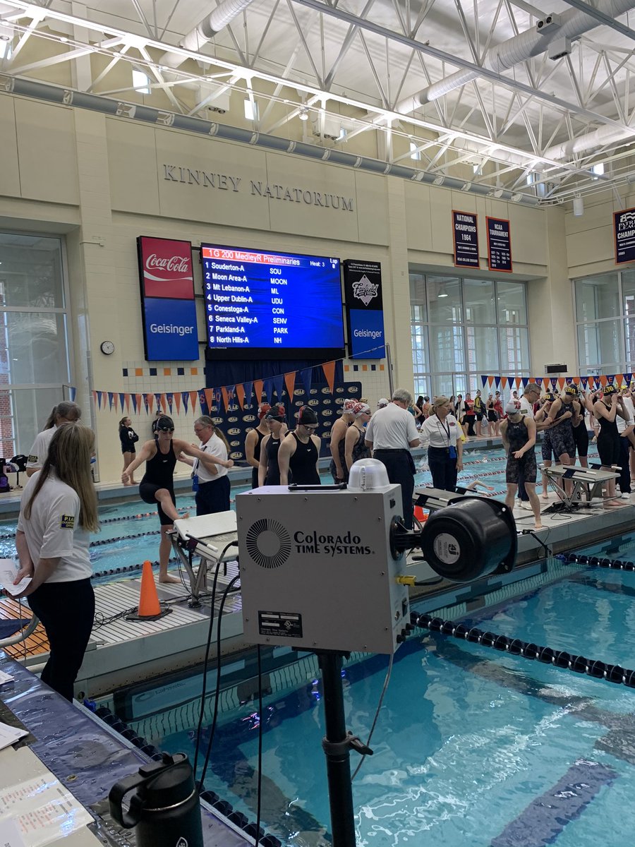 Great prelim session for the SAHS girls!!
Ellie Hiestand, Hailey Freed, Abby Burns and Frankie Ferlick will be seeded 15th at finals tonight.