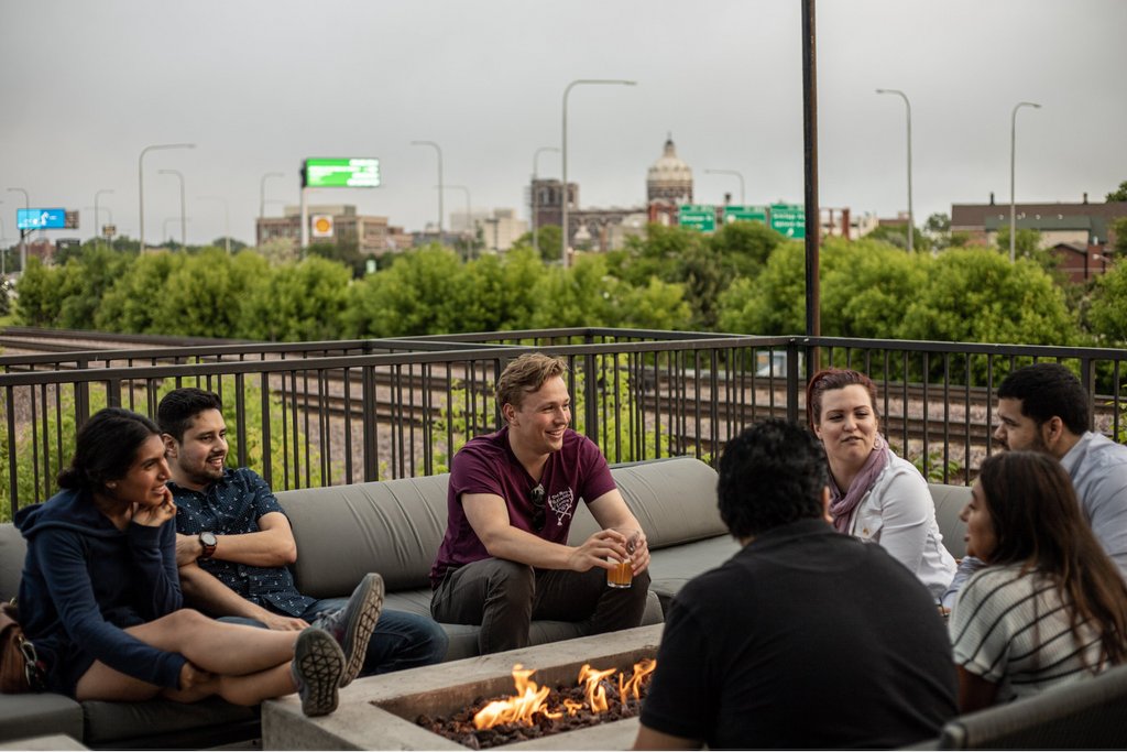 WhirlyBall's tweet photo. Who else is ready for patio weather? 🙋🙋🙋 #EatDrinkGameOn #WhirlyBallChicago https://t.co/614b31wa1K