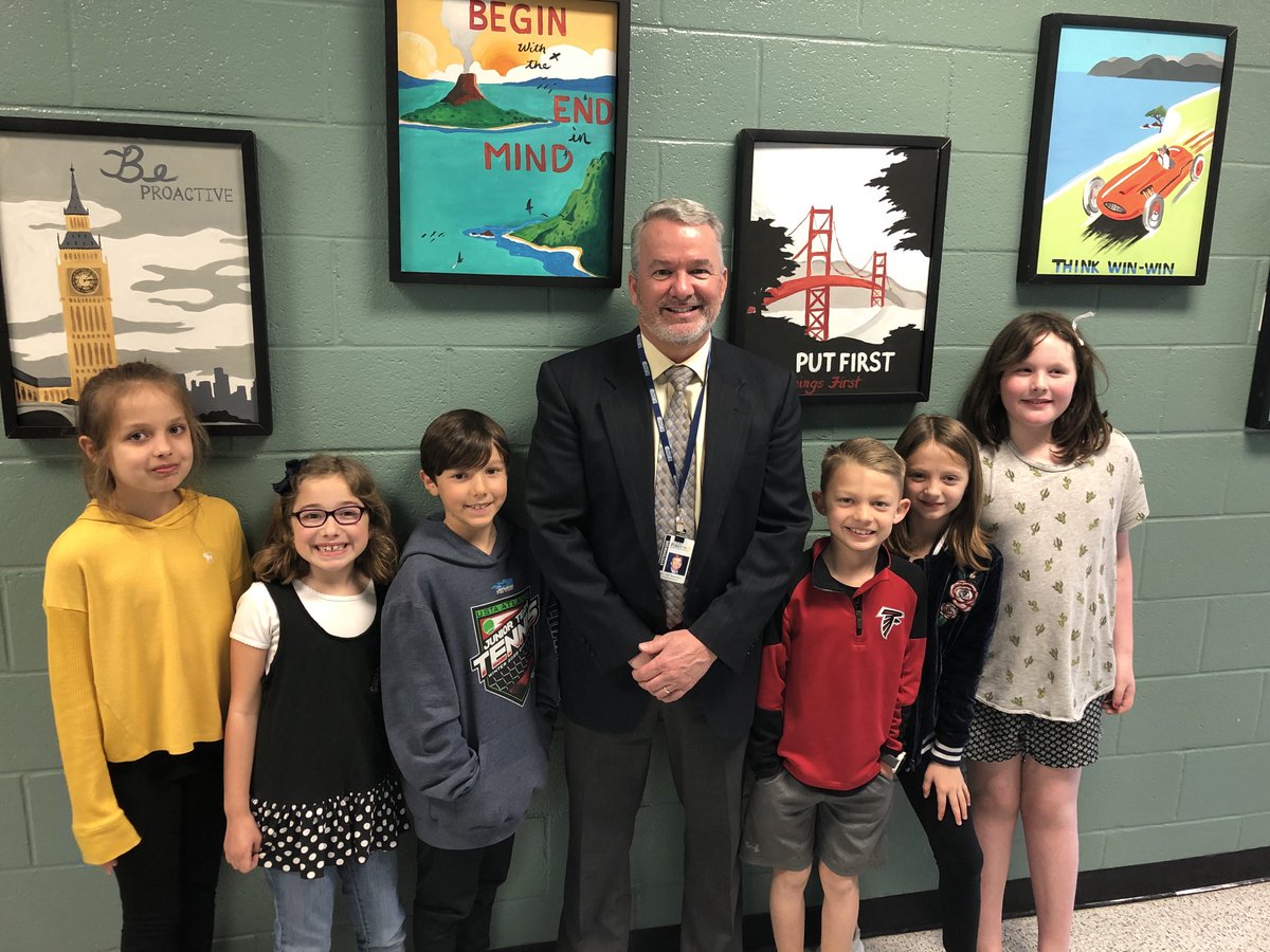 DrJeffBearden's tweet photo. Great meeting with these awesome 3rd &amp; 5th grade leaders ⁦@VickeryCreekES⁩ ⁦@FCSchoolsGA⁩ today.  They are responsible, creative problem solvers who take personal and collective responsibility for the success of their school.  Love it.  Lead on!! https://t.co/ZZo45TX3jw
