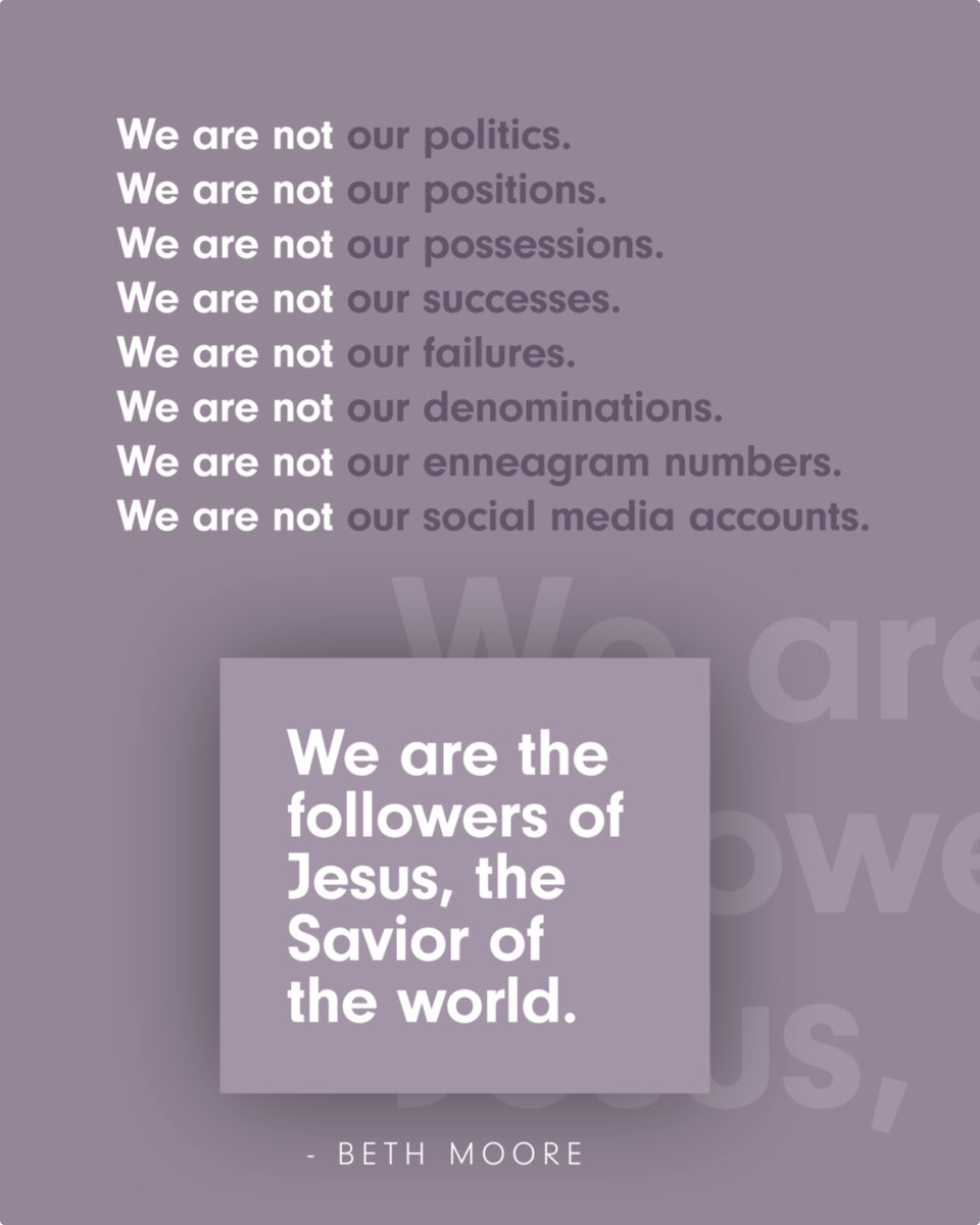 We are followers of Jesus. End of sentence.
