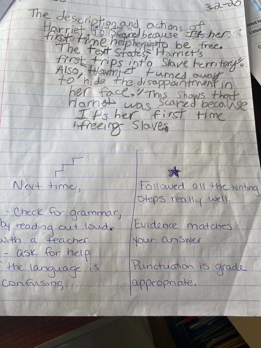 Jennmaich's tweet image. ⁦@MsAmzler⁩ implementing strategies generated from analyzing student surveys ⁦@pertslab⁩ #engagementproject to provide #meaningfulfeedback ⁦@MineolaMS⁩ #thisislearning #starsandsteps #mineolagrows #growingneurons #researchbased