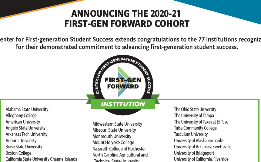 FirstgenForward's tweet photo. Last week, we announced the 2020-21 First-gen Forward cohort? They can be viewed by visiting: https://t.co/oilJF0OIEl. Looking forward to the kick-off meeting ahead of #FGSS20! #FirstgenForward https://t.co/9fkkH5inyH