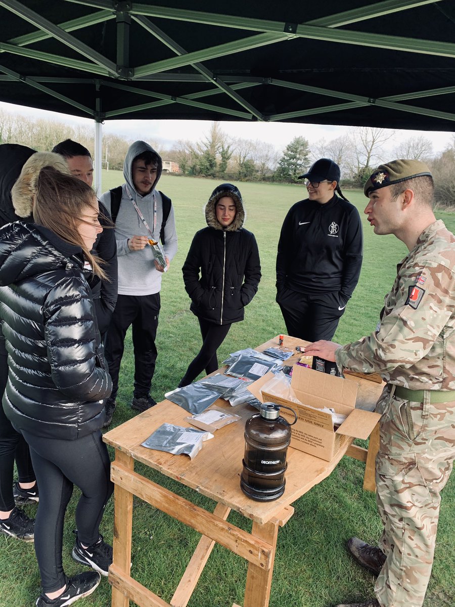 PublicSjr's tweet photo. A huge thank you to the Irish Guards for sharing their expertise with our students. They thoroughly enjoyed the military lessons of ration packs, drill and field craft! Well done all @StJohnRigby https://t.co/cckrhyr9HS