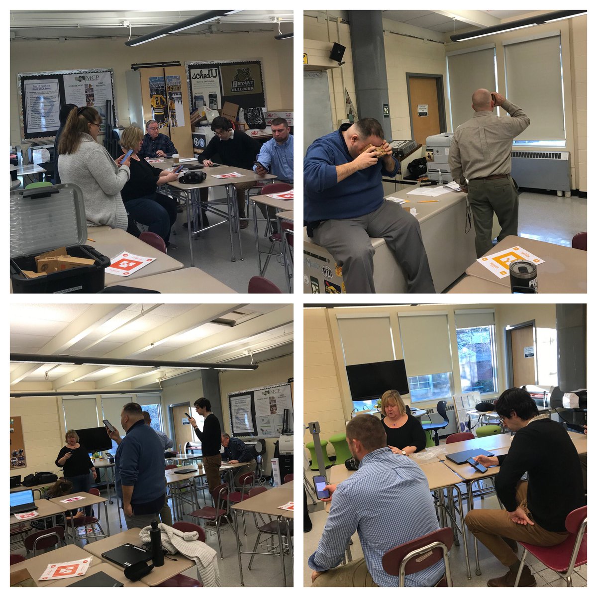 mmarotta's tweet photo. Kicked off the day w/  #ARVR learning w/ #googleexpeditions topics science, respiratory, mitosis and DaVinci and more  #googletours explore @theta360dev camera  to create tours! @WTSmith17 @MrDenson4 @MrDBerube @AleblancNRSD1 @YeatsRhonda @lpeerscience @GKozloskiSawIT https://t.co/m4yShfePAY