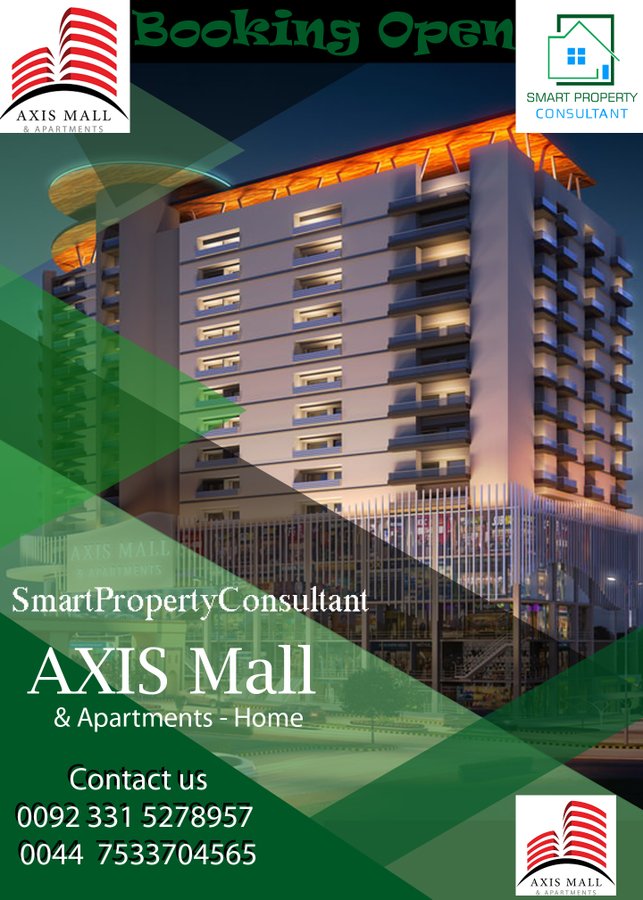 smartpropertyco's tweet photo. AXIS Mall &amp; Apartments - Home
Booking Open
#mall #apartment #property #AXISMall #Islamabad 
more details contact..
0044 7533704565 00923315278957 https://t.co/0mmh1ftNhe