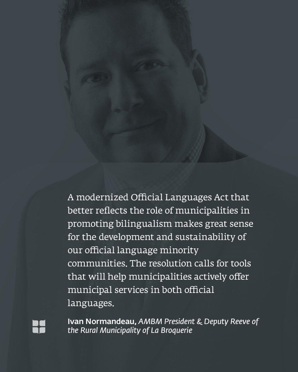 GroupeAMBM's tweet photo. .@FCM_online urges the federal government to modernize #Canada's #OfficialLanguages Act in order to reaffirm + strengthen a direct federal-municipal partnership on official languages. https://t.co/SnxldljUDU #FrMB #AMBMGroup https://t.co/4Kxy7E5S6f