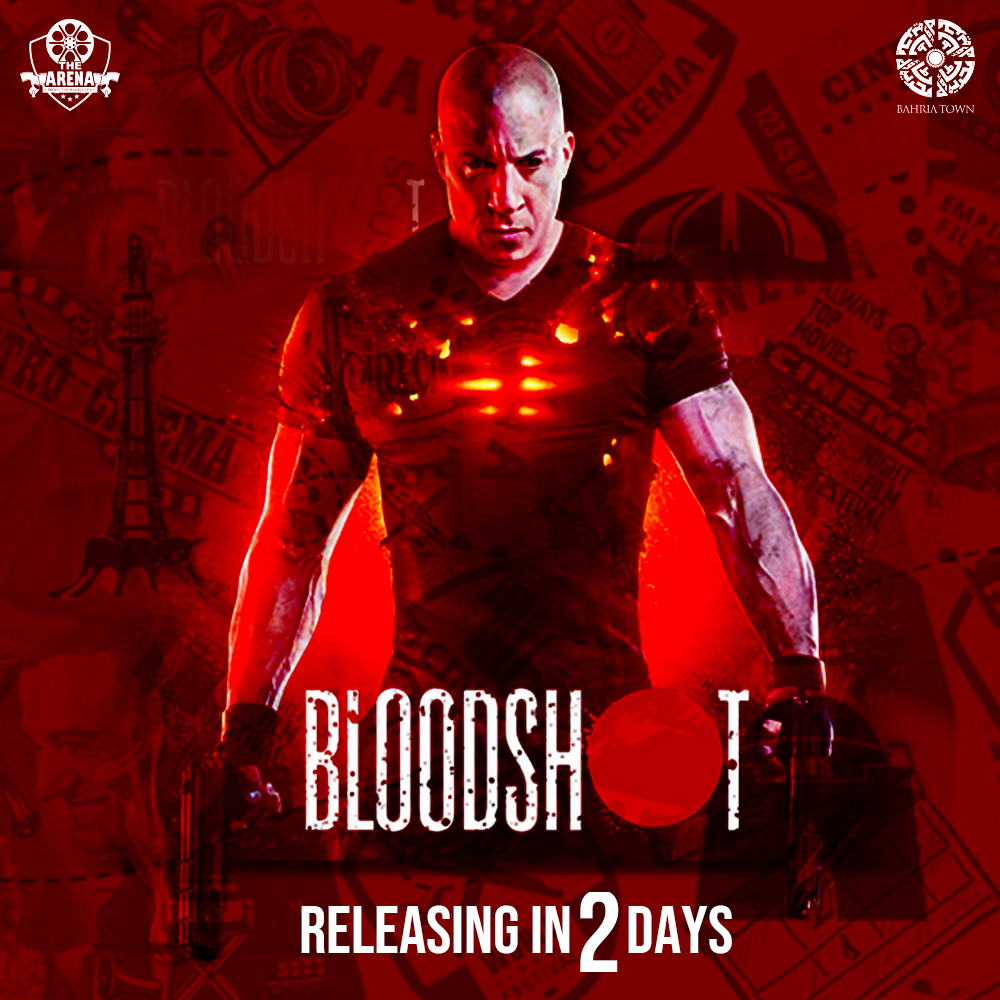 arena_cinema's tweet photo. Biotech killing machine #Bloodshot is almost here!
Get your tickets today visit https://t.co/JxCGDFLOGX
#TheArenaMovement #Islamabad #Lahore #Karachi https://t.co/2M3AEgv0GZ