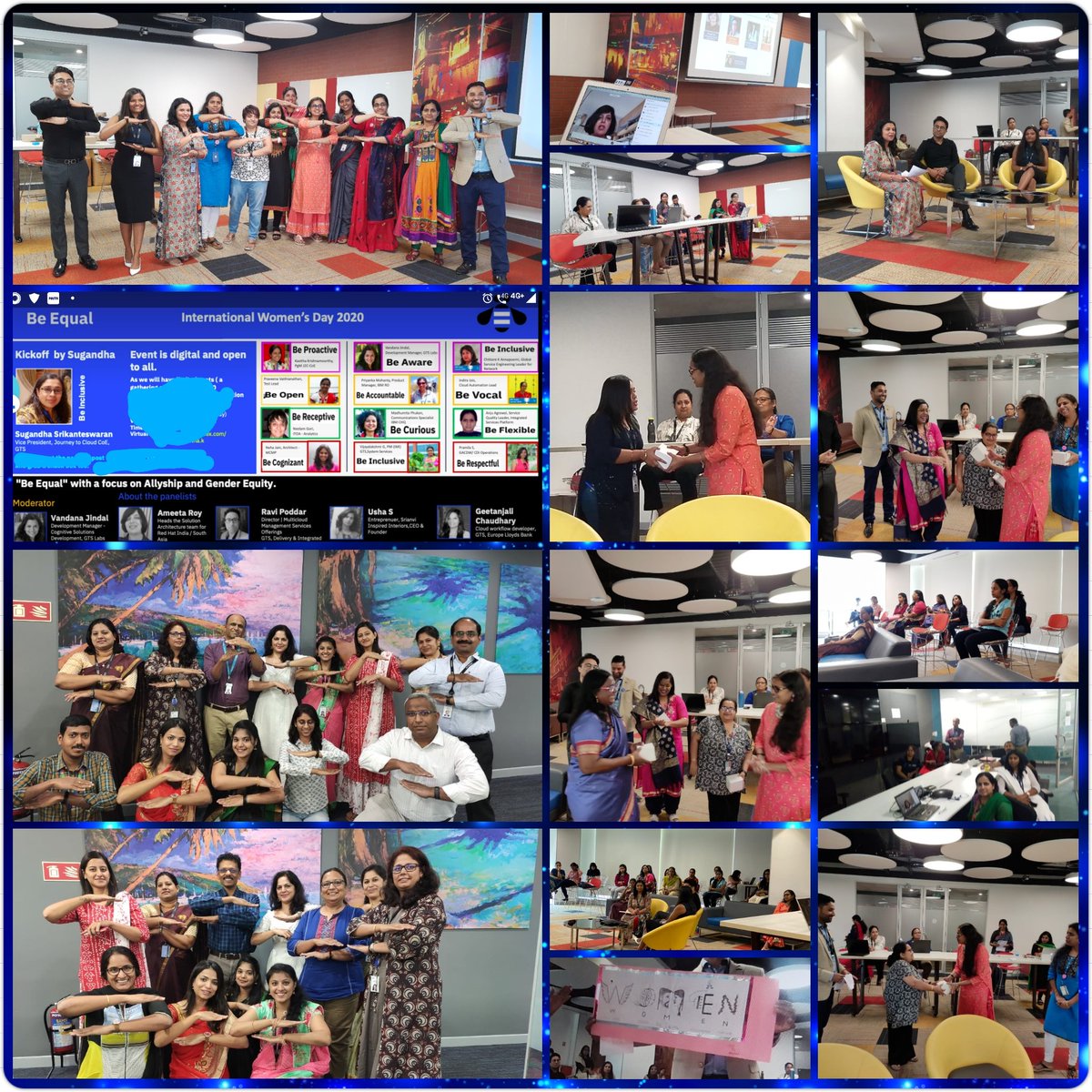 sugandhasrik's tweet photo. IWD 2020 at BCIT went digital this time. With folks joining online, limited in room presence,  we still had a great event The panel talk, a poem by a colleague and meeting winners of Girl Power- tech story telling just made the event super special. #IBM #BeEqual https://t.co/zVeuYWteN2