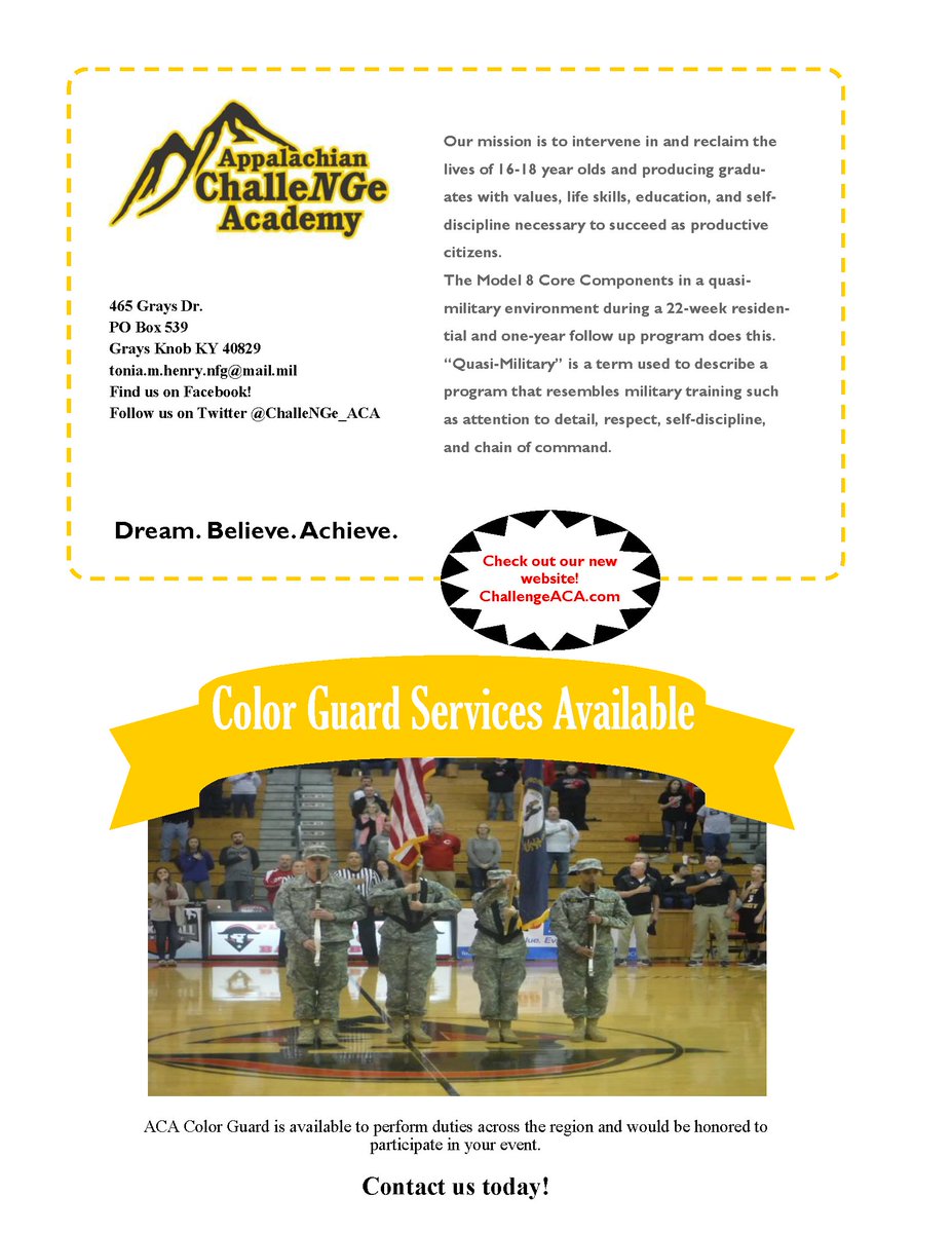 Challenge_ACA's tweet photo. March 2020 Appalachian ChalleNGe Academy Newsletter
#challenge2change #htgs #aca4change https://t.co/vXzPHafQsL