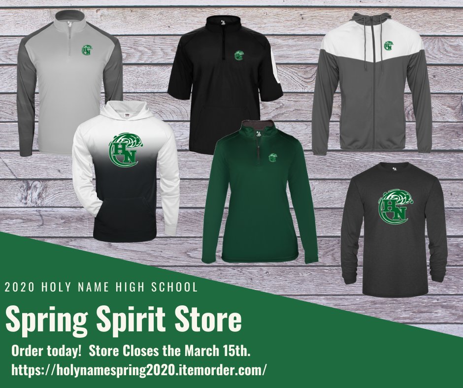 dwgear's tweet photo. Spring Spirit Store is OPEN @NamerAthletics @HNGreenwave ! Be sure to order soon....store closes in one week on March 18th! https://t.co/pppyKPVpYs https://t.co/csy7oGjvwu