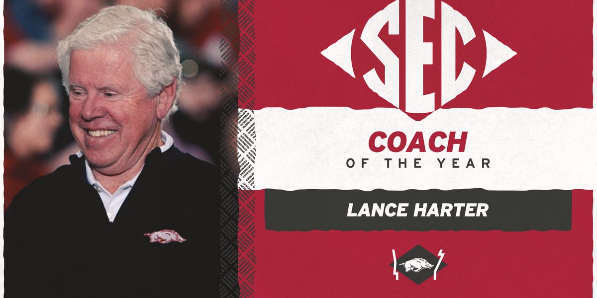 RazorbackTFXC's tweet photo. 𝐒𝐄𝐂 𝐂𝐎𝐀𝐂𝐇 𝐎𝐅 𝐓𝐇𝐄 𝐘𝐄𝐀𝐑 👏

Congrats to @ArkCoachLance on being named Indoor Coach of the Year for the 𝙎𝙞𝙭𝙩𝙝 𝘾𝙤𝙣𝙨𝙚𝙘𝙪𝙩𝙞𝙫𝙚 time!

That makes 𝙏𝙃𝙄𝙍𝙏𝙔 𝙉𝙄𝙉𝙀 total SEC Coach of the year honors🐐🐐🐐 https://t.co/kSgAnVKTqc