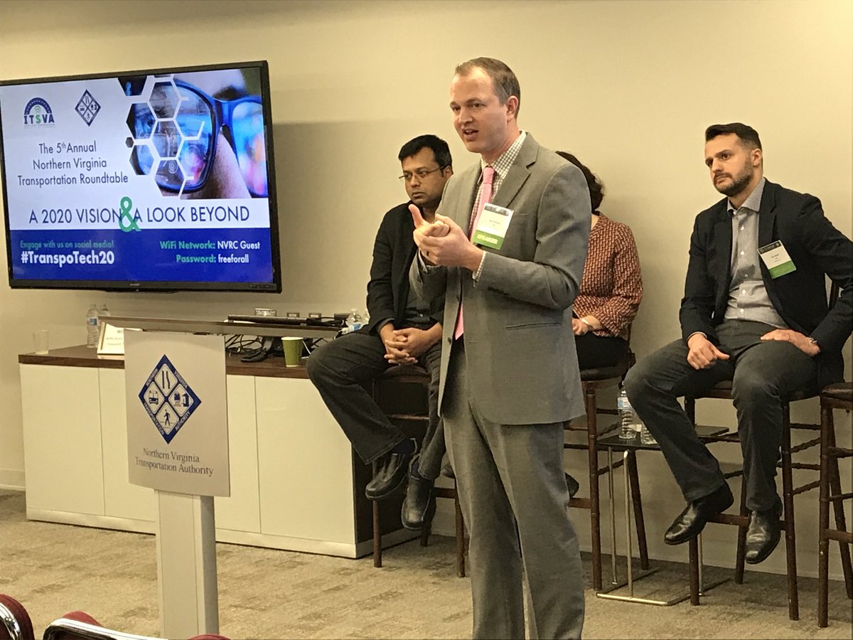 NVTAuthority's tweet photo. .@Westy33 (Ryan Westrom) of @ford Mobility Head of Mobility Engagement East Coast, discusses importance of #multimodal solutions and setting aside space. #TranspoTech20 https://t.co/mzF5ASi5bF